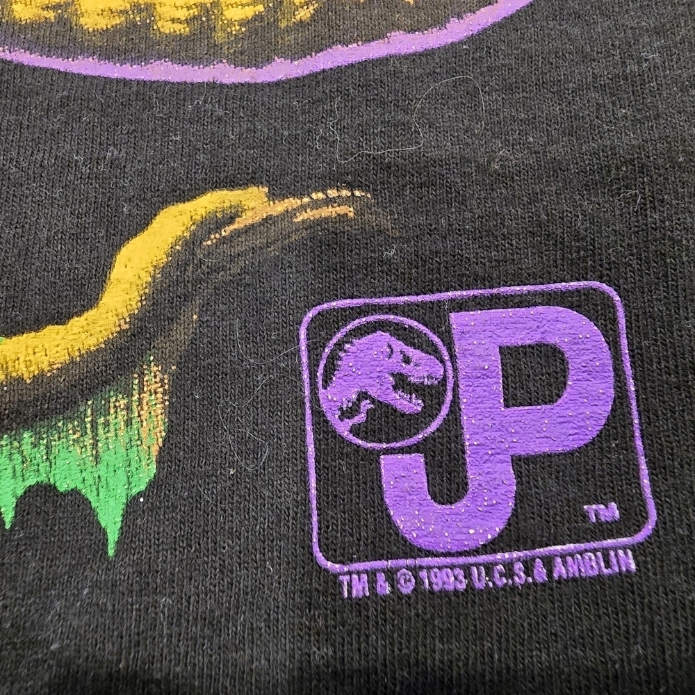 VTG 90'S JURASSIC PARK PROMO FILM 1993 TEE SHIRT XL - Picture 8 of 10